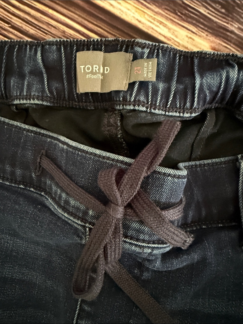 torrid Super Soft Straight Drawstring Jeans - Picture 2 of 5
